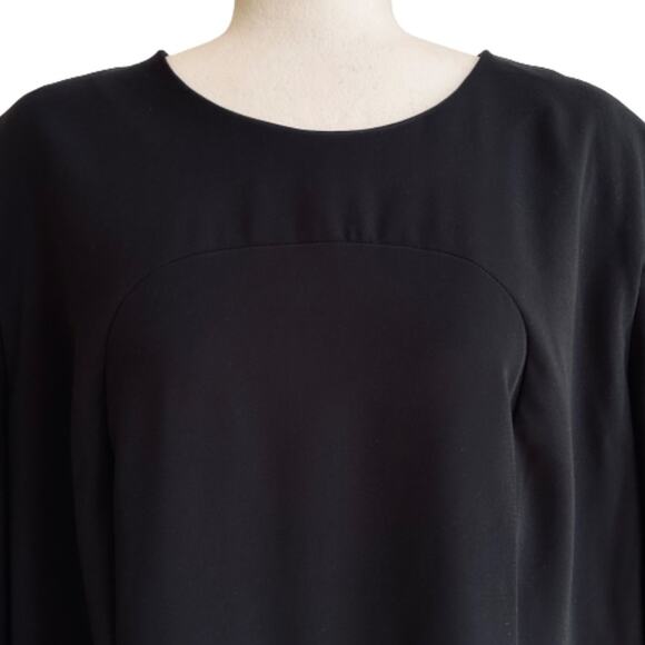 Sergio Hudson X Target Dress Black Strong Shoulder Long Sleeve Midi Plus Size 2X - Picture 6 of 13